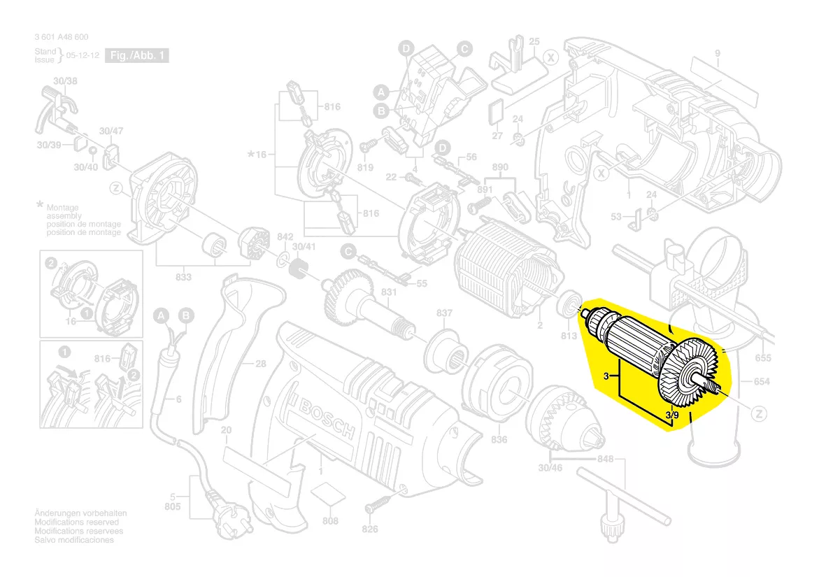 Induit BOSCH réf. 2 604 011 254